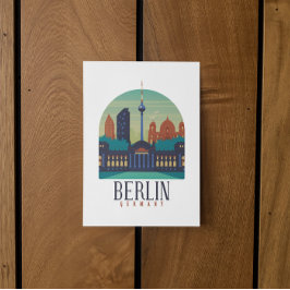Berlin Duitsland Skyline  Briefkaart