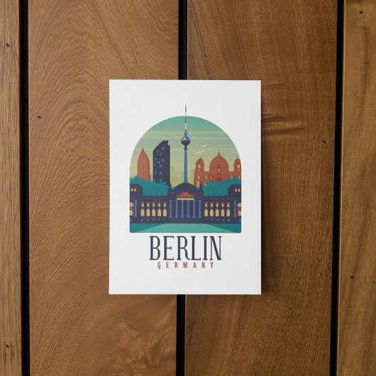 Berlin Duitsland Skyline Briefkaart