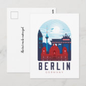 Berlin Duitsland Skyline Briefkaart (Voorkant / Achterkant)