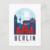 Berlin Duitsland Skyline Briefkaart (Voorkant)