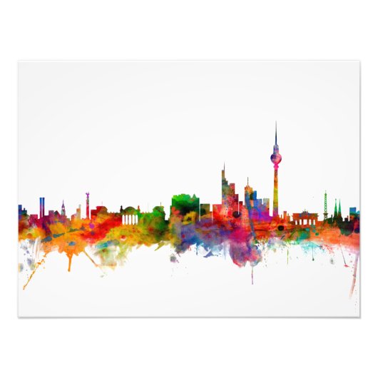 Berlin Duitsland Skyline Foto Afdruk (Voorkant)