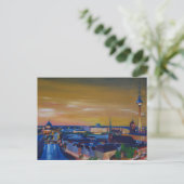 Berlin Duitsland Skyline in Dusk Briefkaart (Staand voorkant)