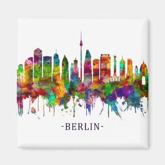 Berlin Duitsland Skyline Magneet (Voorkant)