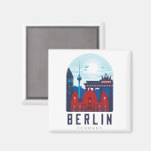 Berlin Duitsland Skyline Magnet (Voorkant / Achterkant)
