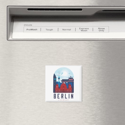 Berlin Duitsland Skyline Magnet (Insitu (Vaatwasser))