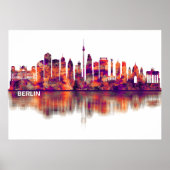 Berlin Duitsland Skyline Poster (Voorkant)