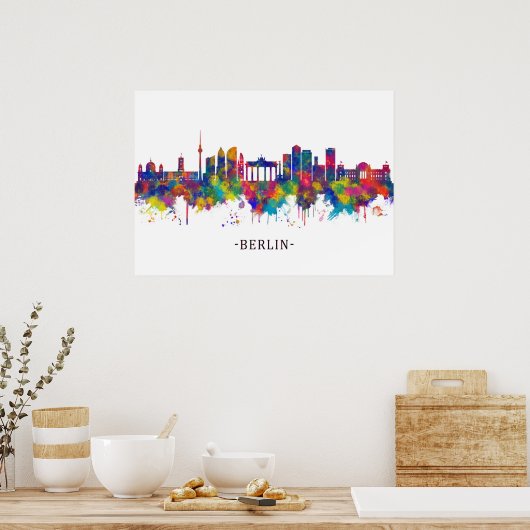 Berlin Duitsland Skyline Poster (Keuken)