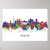 Berlin Duitsland Skyline Poster (Voorkant)
