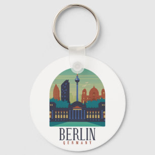 Berlin Duitsland Skyline Sleutelhanger