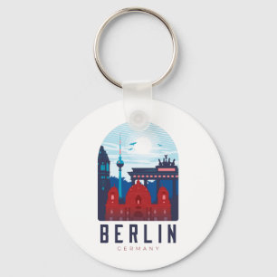 Berlin Duitsland Skyline Sleutelhanger