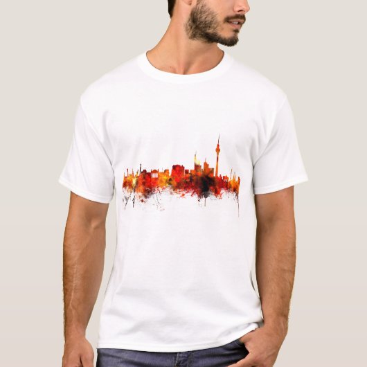 Berlin Duitsland Skyline T-shirt (Voorkant)