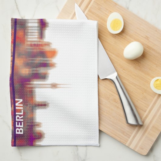 Berlin Duitsland Skyline Theedoek (Quarter Fold)