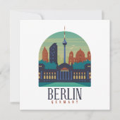 Berlin Duitsland Skyline  Wenskaart Kaart (Voorkant)