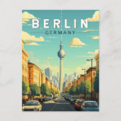 Berlin Duitsland Travel Art Vintage Briefkaart (Voorkant)