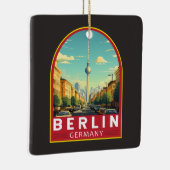 Berlin Duitsland Travel Art Vintage Keramisch Ornament (Rechts)