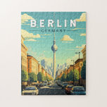 Berlin Duitsland Travel Art Vintage Legpuzzel<br><div class="desc">Berlijn retro vector reisontwerp. De stad staat bekend om zijn kunstscène en moderne bezienswaardigheden zoals de goudkleurige Berliner Philharmonie.</div>