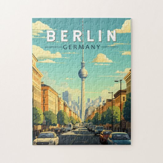 Berlin Duitsland Travel Art Vintage Legpuzzel (Verticaal)