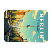 Berlin Duitsland Travel Art Vintage Magneet (Horizontaal)