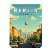 Berlin Duitsland Travel Art Vintage Magneet (Verticaal)