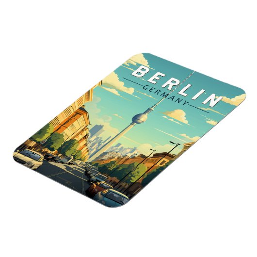 Berlin Duitsland Travel Art Vintage Magneet (Linkerzijde)