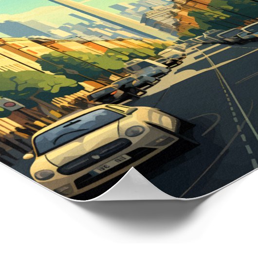 Berlin Duitsland Travel Art Vintage Poster (Hoek)