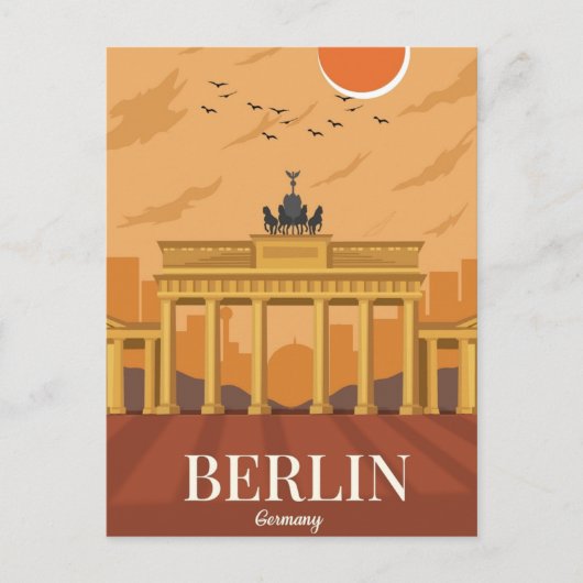 Berlin Duitsland trein Reizen Kunst Vintage Briefkaart (Voorkant)