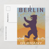 Berlin Duitsland trein Reizen Kunst Vintage Briefkaart (Voorkant / Achterkant)