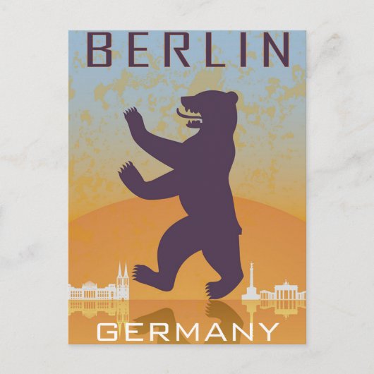 Berlin Duitsland trein Reizen Kunst Vintage Briefkaart (Voorkant)