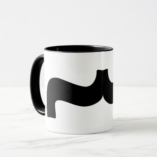 Berlin Font Parenthis Mustache Mok (Voorkant links)