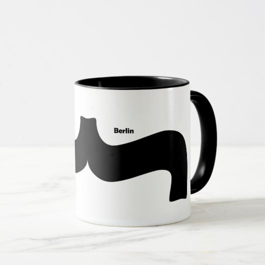 Berlin Font Parenthis Mustache Mok (Voorkant rechts)