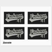 Berlin Friedenau 41 Classic City Nummer Rechthoekige Sticker (Vel)