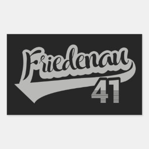 Berlin Friedenau 41 Classic City Nummer Rechthoekige Sticker