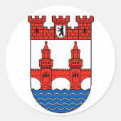 Berlin Friedrichshain-Kreuzberg Ronde Sticker (Voorkant)