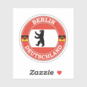 Berlin Germany Circle Embleem Sticker (Vel)