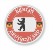 Berlin Germany Circle Embleem Sticker (Voorkant)