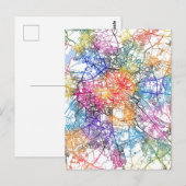 Berlin Germany City Map Briefkaart (Voorkant / Achterkant)