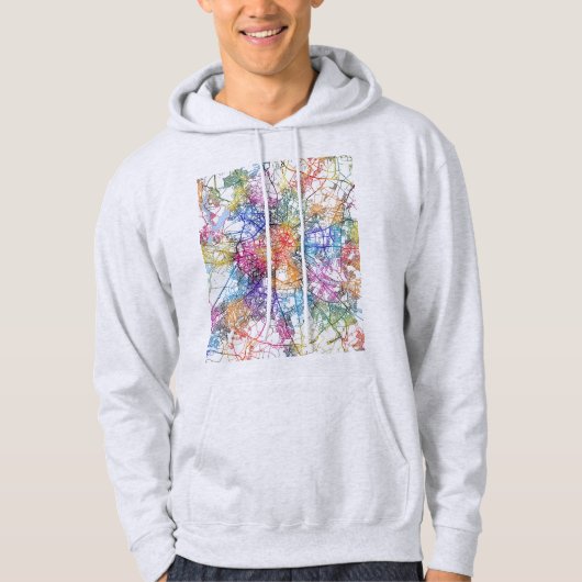 Berlin Germany City Map Hoodie (Voorkant)