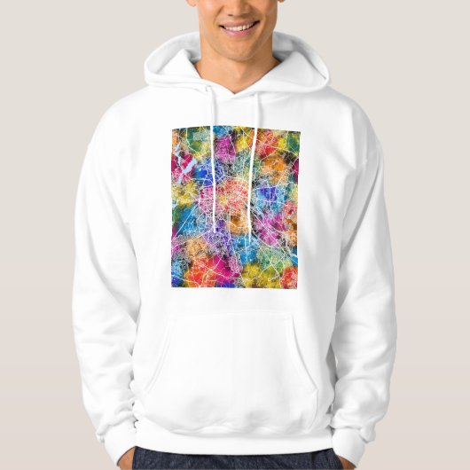 Berlin Germany City Map Hoodie (Voorkant)
