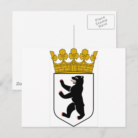 Berlin (Germany) Coat of Arms Briefkaart (Voorkant / Achterkant)