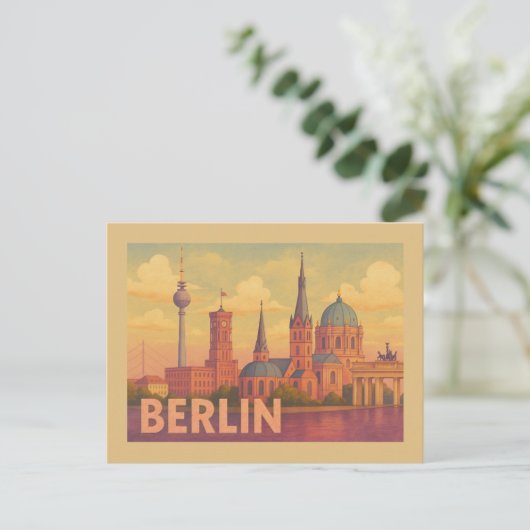 Berlin Germany Iconic Scene Briefkaart (Staand voorkant)