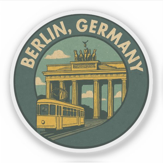 Berlin Germany Landmark Art Sticker (Voorkant)