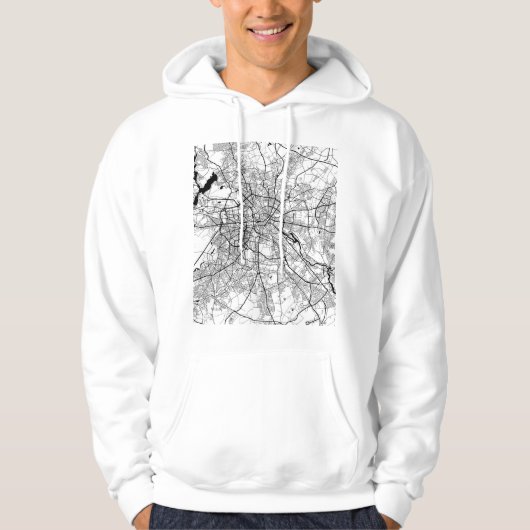  Berlin Germany Map Hoodie (Voorkant)