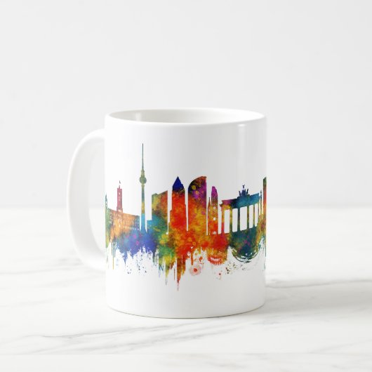 Berlin Germany Skyline Koffiemok (Voorkant links)