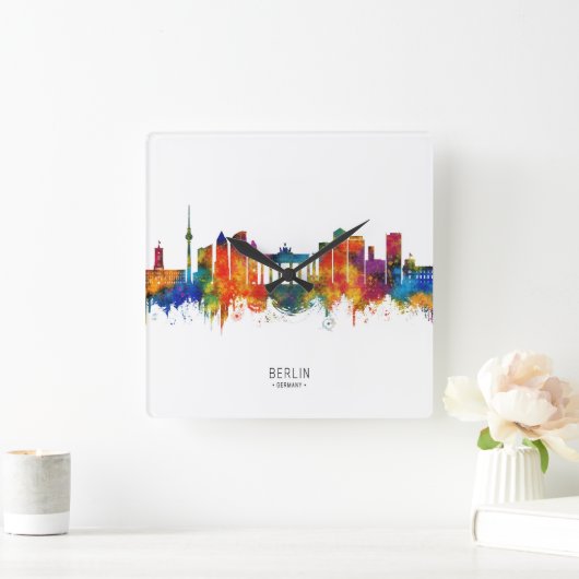 Berlin Germany Skyline Vierkante Klok (Huis)