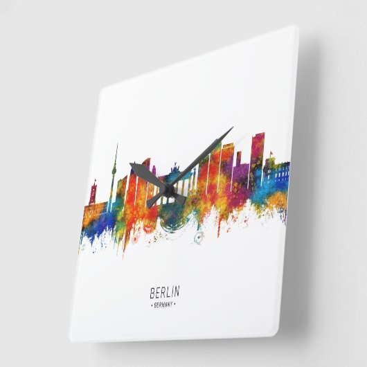 Berlin Germany Skyline Vierkante Klok (Hoek)