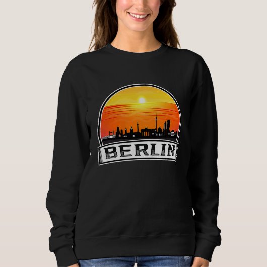 Berlin Germany Sunset Skyline Trui (Voorkant)