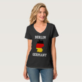 Berlin Germany Vintage Germany Flag Map T-shirt (Voorkant volledig)