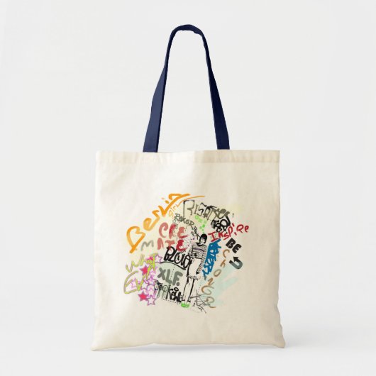 Berlin Graffiti Girl Tote Bag (Voorkant)