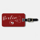 Berlin Heart Bagagelabel Sjabloon, Duitsland (Voorkant horizontaal)