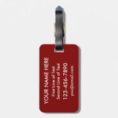 Berlin Heart Bagagelabel Sjabloon, Duitsland (Achterkant verticaal)